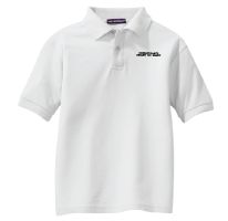 Y500 Youth Port Authority Silk Touch Polo-WHITE